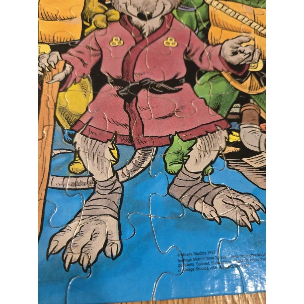 Vintage TMNT Splinter Puzzle Complete 100 Pc 1987 Mirage Studios Teenage Mutant
